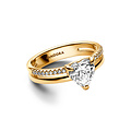 Pandora PANDORA SHINE 163100C01 Heart 14k Gold-plated ring with zirconia