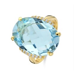 JARREL 14krt geelgouden ring Sienna Grande Bellisimo 4Y.6189.TQS.Dia