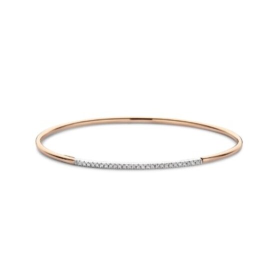 Jarrèl Jewelry JARREL 14krt geelgouden bangle met pinsluiting London Westminster 4Y.8921.Diw met diamant tot. 0.22ct
