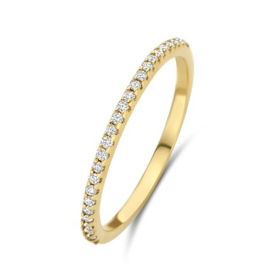 Jarrèl Jewelry JARREL 14krt geelgouden aanschuifring Paris Versailles 4Y.8809.Diw met diamant tot. 0.13ct