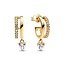 Pandora PANDORA SHINE 263685C01 Heart 14k gold-plated hoop earrings with zirconia