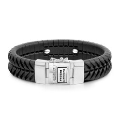 BUDDHA TO BUDDHA 161BL Komang Leather Bracelet black