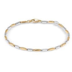 MONZARIO 865A BIC 14k bicolor schakelarmband 19 cm lang 2.2 mm breed