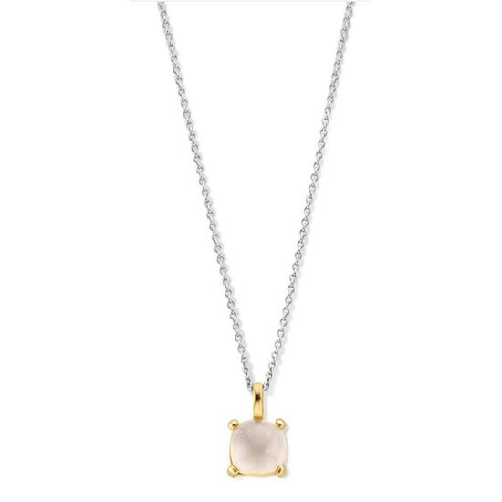 Jarrèl Jewelry JARREL 4Y.3313.MWC 14krt geelgouden collier Los Angeles petit met witte maansteen