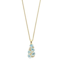 JARREL 4Y.6163.TOS.Diw 14krt geelgouden collier Palazzo met topaas