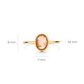 Blush BLUSH 1250YCA 14krt geelgouden ring met ovale kleine camee