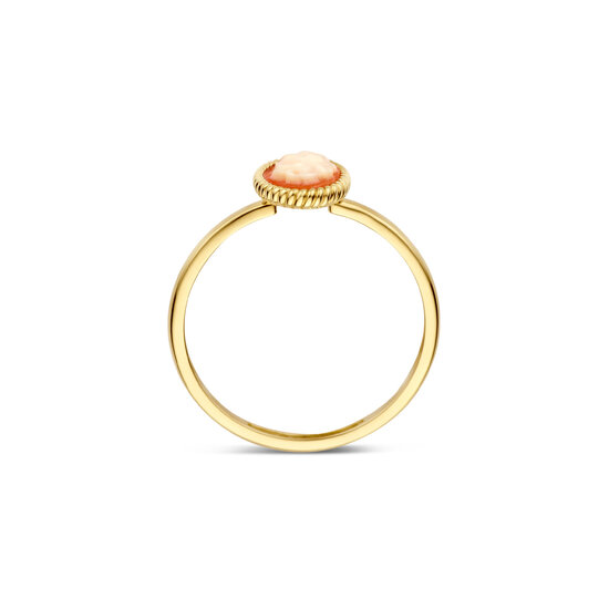 Blush BLUSH 1250YCA 14krt geelgouden ring met ovale kleine camee