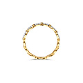 Blush BLUSH 1257BZI 14 krt geelgouden aanschuifring, open ovale schakeltjes, deels zirconia