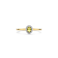 Blush BLUSH 1258YGP 14krt geelgouden ring met gefacetteerde Peridot, entourage zirconia's