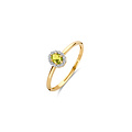 Blush BLUSH 1258YGP 14krt geelgouden ring met gefacetteerde Peridot, entourage zirconia's