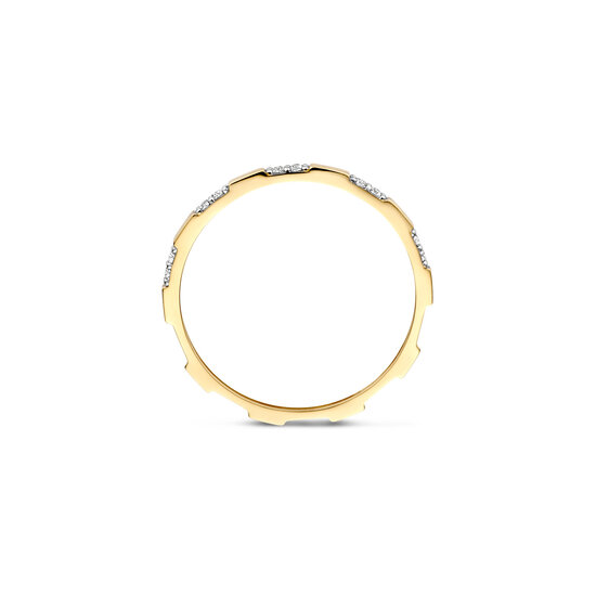 Blush BLUSH 1260YZI 14krt geelgouden aanschuifring met zirconia's