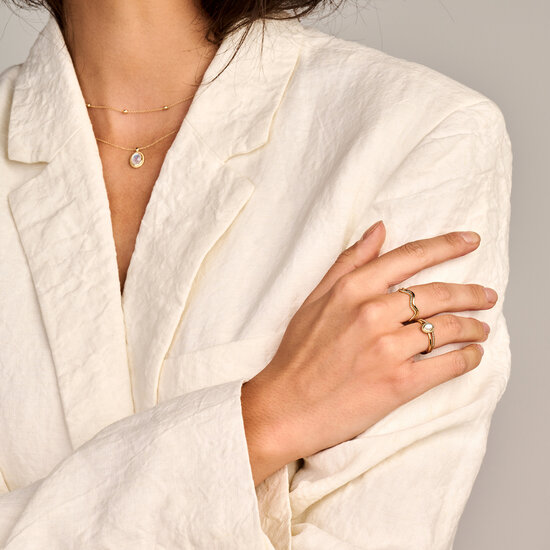 Blush BLUSH 1261YGO 14krt geelgouden ring, golvend glad