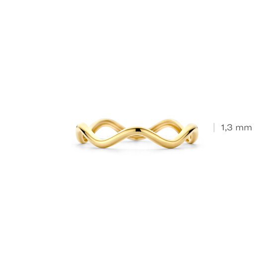 Blush BLUSH 1261YGO 14krt geelgouden ring, golvend glad