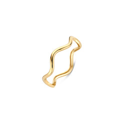 BLUSH 1261YGO 14krt geelgouden ring, golvend glad