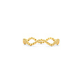 Blush BLUSH 1262YGO 14krt geelgouden ring, golvend pareldraad
