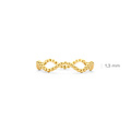 Blush BLUSH 1262YGO 14krt geelgouden ring, golvend pareldraad