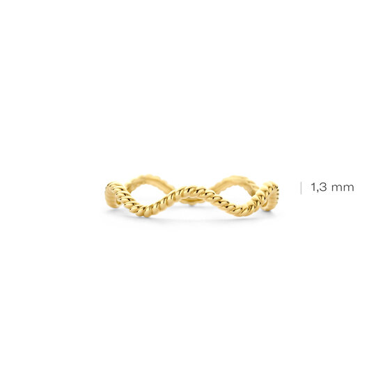 Blush BLUSH 1263YGO 14krt geelgouden ring, golvend tors