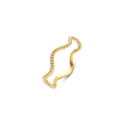 BLUSH 1263YGO 14krt geelgouden ring, golvend tors