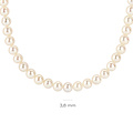 Blush BLUSH 3184YPW zoetwaterparelcollier 3 mm met gouden slotje, 40 cm