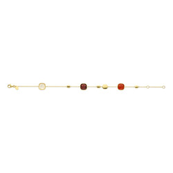 JARREL 4Y.8331.CAS.GRS 14krt geelgouden armband San Marino Piazza Tre, met carneool en granaat