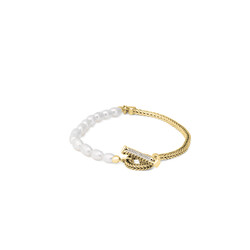BUDDHA TO BUDDHA 139GV Barbara Mini Pearl Bracelet Gold Vermeil