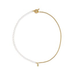 BUDDHA TO BUDDHA 713GV Barbara Mini Pearl Necklace Gold Vermeil