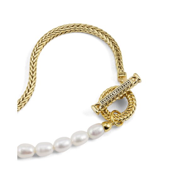 Buddha to Buddha BUDDHA TO BUDDHA 713GV Barbara Mini Pearl Necklace Gold Vermeil, 45 cm