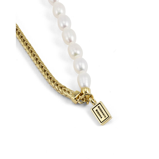Buddha to Buddha BUDDHA TO BUDDHA 713GV Barbara Mini Pearl Necklace Gold Vermeil, 45 cm