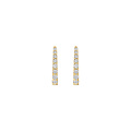 Blush BLUSH 7341YZI 14krt geelgouden ovale klapcreolen, uitlopende vorm, met zirconia's, 13.7 mm