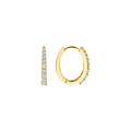 Blush BLUSH 7341YZI 14krt geelgouden ovale klapcreolen, uitlopende vorm, met zirconia's, 13.7 mm