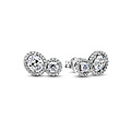 Pandora PANDORA 293774C01 Sterling silver stud round earrings with zirconia