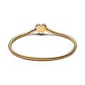 Pandora PANDORA SHINE 563758C01 Infinity heart snake chain 14k gold-plated bracelet with zirconia