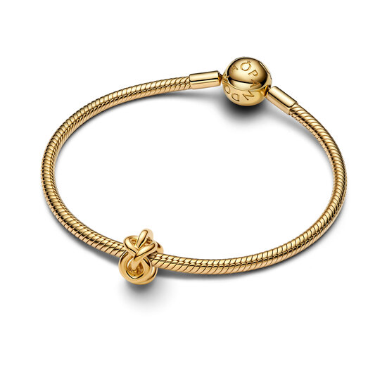Pandora PANDORA 763755C00 Infinity knot 14k gold-plated charm