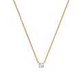Ti Sento Milano TI SENTO MILANO 34087ZY/42 Zilver verguld collier met soltairhanger zirconia 5mm, 42cm