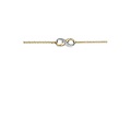 Ti Sento Milano TI SENTO MILANO 34085ZY/43 Zilver verguld collier met vast hanger, infinity, deels pavé zirconia's, 43cm
