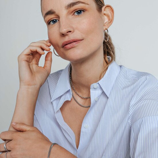 Ti Sento Milano TI SENTO MILANO 12373ZI Zilver gerhodineerde ring, 2-baans gekruisd met pavé zirconia's