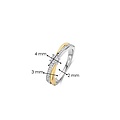 Ti Sento Milano TI SENTO MILANO 12374ZY Zilver gerhodineerde ring, cross-over verguld met scheen pavé zirconia's