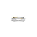 Ti Sento Milano TI SENTO MILANO 12374ZY Zilver gerhodineerde ring, cross-over verguld met scheen pavé zirconia's