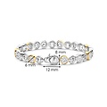 Ti Sento Milano TI SENTO MILANO 23054ZY Zilver gerhodineerde armband, ronde, open en dichte schakeltjes, verguld en met zirconia