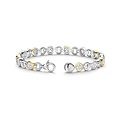 Ti Sento Milano TI SENTO MILANO 23054ZY Zilver gerhodineerde armband, ronde, open en dichte schakeltjes, verguld en met zirconia
