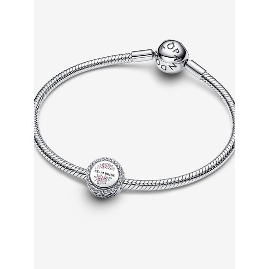 Pandora PANDORA 792016CZ_E089 Team bride sterling silver charm with zirconia and enamel