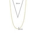 Ti Sento Milano TI SENTO MILANO 34083SY/55 Zilver verguld collier, rond venetiaans met zilveren slot, 55 cm
