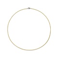 Ti Sento Milano TI SENTO MILANO 34083SY/55 Zilver verguld collier, rond venetiaans met zilveren slot, 55 cm