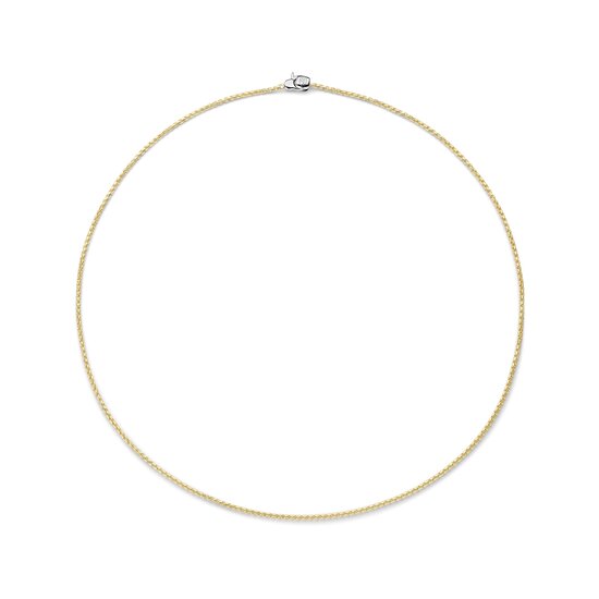 Ti Sento Milano TI SENTO MILANO 34083SY/55 Zilver verguld collier, rond venetiaans met zilveren slot, 55 cm