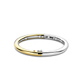 Ti Sento Milano TI SENTO MILANO 23010SY Zilveren vergulden bangle, glad 5 mm, met scharnier, maat M