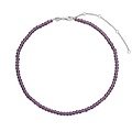 Ti Sento Milano TI SENTO MILANO 3916PU/42 Collier, paarse amethystkleur kralen 4 mm met zilveren sluiting, 42 cm