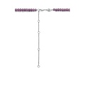 Ti Sento Milano TI SENTO MILANO 3916PU/42 Collier, paarse amethystkleur kralen 4 mm met zilveren sluiting, 42 cm