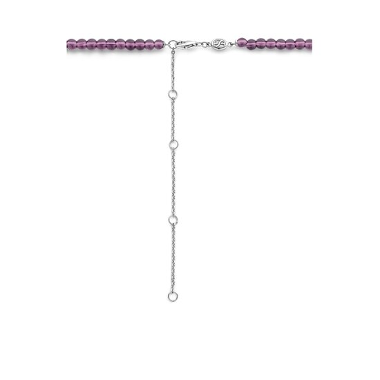 Ti Sento Milano TI SENTO MILANO 3916PU/42 Collier, paarse amethystkleur kralen 4 mm met zilveren sluiting, 42 cm