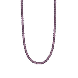 TI SENTO MILANO 3916PU/42 Collier, paarse amethystkleur kralen 4 mm met zilveren sluiting, 42 cm