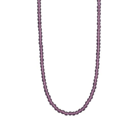 Ti Sento Milano TI SENTO MILANO 3916PU/42 Collier, paarse amethystkleur kralen 4 mm met zilveren sluiting, 42 cm